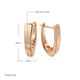 Vintage Rose Hoop Earrings for Women Bridal Wedding Jewelry