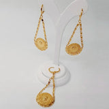 Arabia Coin Dangle Earrings Small Hoops Women Wedding Jewelry