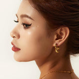 Youthway Moon Ring Pendant Earrings Stainless Steel Waterproof Jewelry