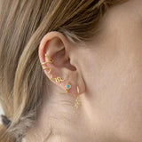 Vintage Snake Hoop Earrings Round Ear Clips Punk Style Earrings