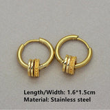 Geometric Circle Hoop Earrings Star Sun Moon Pendant Travel Jewelry