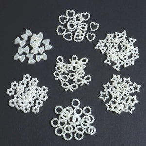 200pcs Hollow Pearl Nail Art Decoration DIY 3D Manicure Accessories