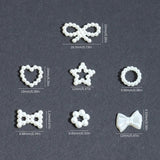 200pcs Hollow Pearl Nail Art Decoration DIY 3D Manicure Accessories