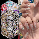 Multi-Size Glitter Nail Rhinestones Flat Back 3D Crystal AB Gems