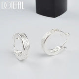 925 Silver Hollow Zircon Earrings Romantic Wedding Party Gift
