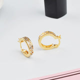925 Silver Hollow Zircon Earrings Romantic Wedding Party Gift