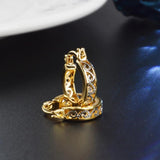 925 Silver Hollow Zircon Earrings Romantic Wedding Party Gift