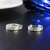 925 Silver Hollow Zircon Earrings Romantic Wedding Party Gift