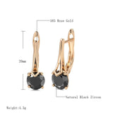 Kinel Zircon Clips Earrings 585 Rose Wedding Jewelry