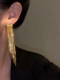 Korea 18K Plated Tassel Earrings for Women's Dance Party