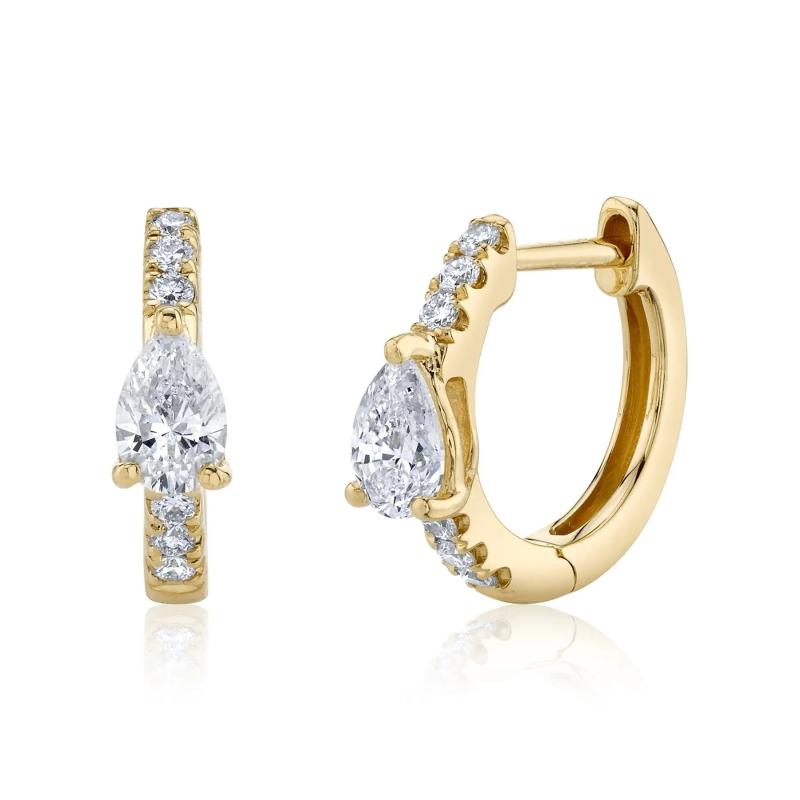 Silver Filled CZ Hoop Earrings for Women
