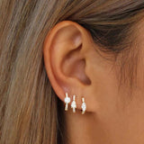 Silver Filled CZ Hoop Earrings for Women