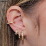 Silver Filled CZ Hoop Earrings for Women
