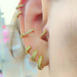 Silver Filled CZ Hoop Earrings for Women