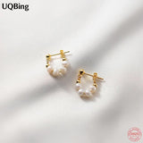 925 Silver Fresh Water Pearl Ball Stud Earrings