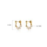 925 Silver Fresh Water Pearl Ball Stud Earrings