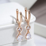 Zircon 585 Earrings for Women Wedding Jewelry Party Accessories