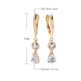 Zircon 585 Earrings for Women Wedding Jewelry Party Accessories