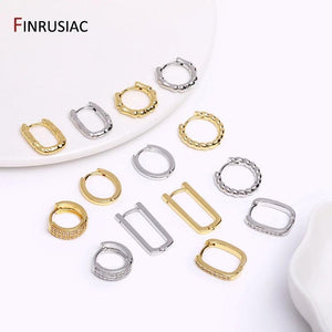 Zircon Hoop Earrings High Women Earrings