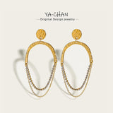 YACHAN 18K Plated Drop Earrings for Women