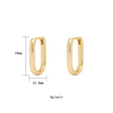 Plated Hoop Clip Stud Dangle Earrings CZ Zircon Piercing Set