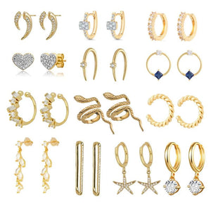 Silver CZ Zircon Higgle Drop Earrings Women Jewelry