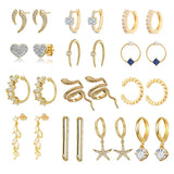 Silver CZ Zircon Higgle Drop Earrings Women Jewelry
