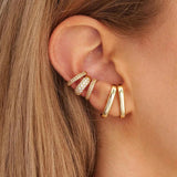Silver CZ Zircon Higgle Drop Earrings Women Jewelry