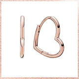925 Silver Rose Hoop Earrings Zircon Stud Earring Anniversary Gift