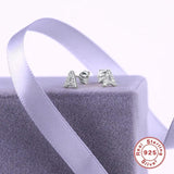 925 Sterling Silver Letter H Stud Earrings 18k Plated
