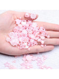 Y2K 3D Pink Pearls Nail Art Charms - Flower Star Bowknot Heart - Acrylic Pearls