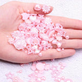 Y2K 3D Pink Pearls Nail Art Charms - Flower Star Bowknot Heart - Acrylic Pearls