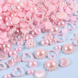 Y2K 3D Pink Pearls Nail Art Charms - Flower Star Bowknot Heart - Acrylic Pearls