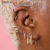 Plated Hoop Earrings with Cubic Zirconia