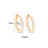 Plated Hoop Earrings with Cubic Zirconia