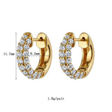 Plated Hoop Earrings with Cubic Zirconia