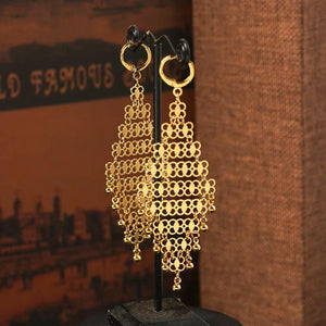 Copper Alloy Plating Dangle Earrings Small Hoop Drop Earrings