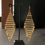 Copper Alloy Plating Dangle Earrings Small Hoop Drop Earrings