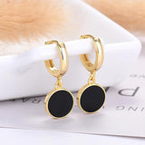 Enamel Star/Heart/Moon Hoop Earrings 925 Silver Party Jewelry