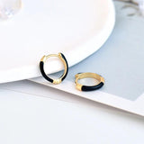 Enamel Star/Heart/Moon Hoop Earrings 925 Silver Party Jewelry