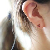 925 Silver Plated Zircon Heart Earrings for Women