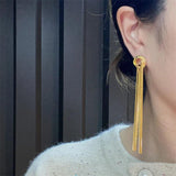 Metal Chain Knot Tassel Earrings for Women Wedding Jewelry