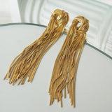 Metal Chain Knot Tassel Earrings for Women Wedding Jewelry