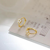 925 Silver Flower Earrings Women Gift Jewelry