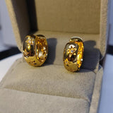 Copper Plated Hoop Earrings Cubic Zirconia Big Circle Earrings