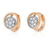 Zircon Paved Silver Plated Stud Earrings For Women