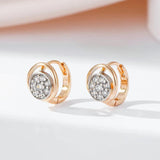 Zircon Paved Silver Plated Stud Earrings For Women