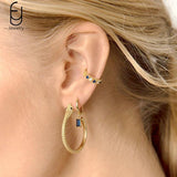 Dark Crystal Pendant Earrings Sterling Silver High Jewelry