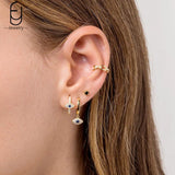 Dark Crystal Pendant Earrings Sterling Silver High Jewelry