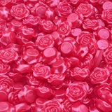 Plastic Rose Flowers Acrylic Spacer Bead DIY Pearl Style Jewelry Accessories